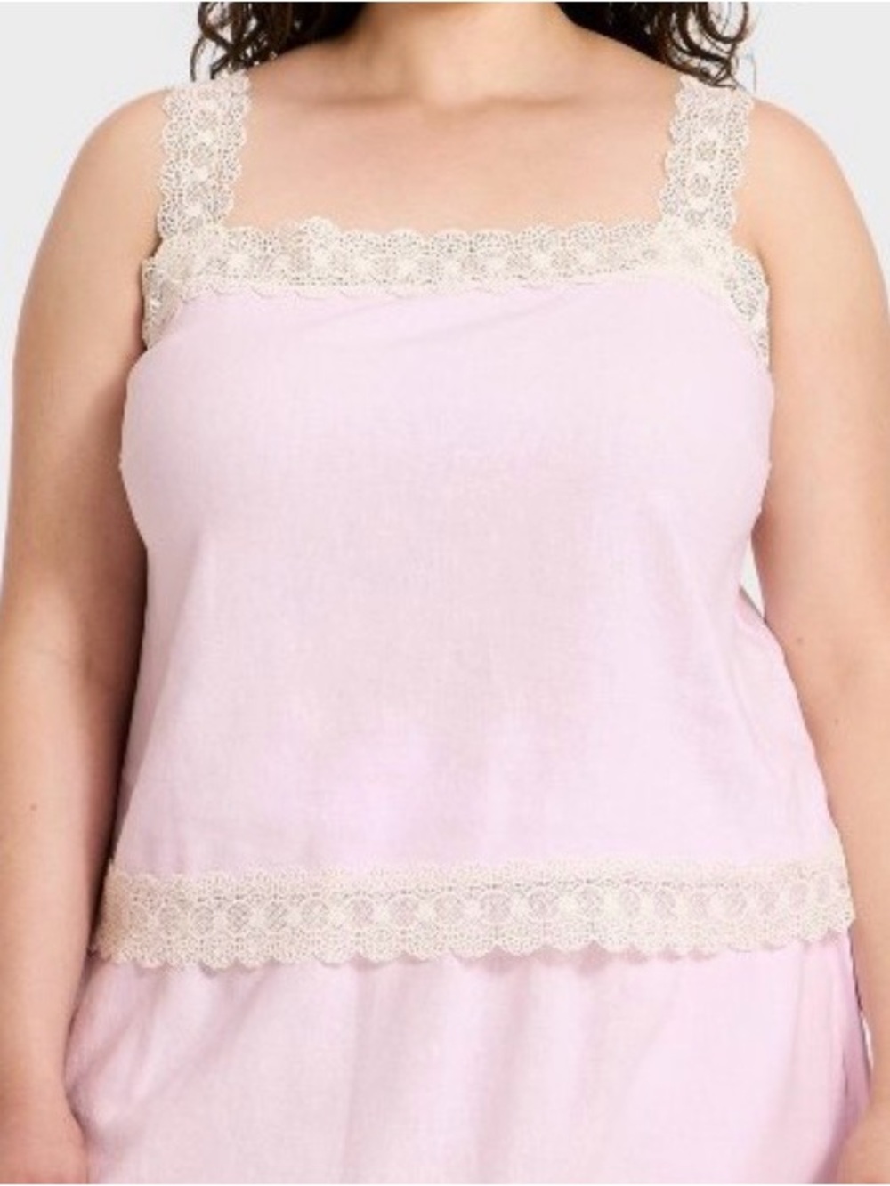 Target Light Pink Lace-Trim Top & Pants set